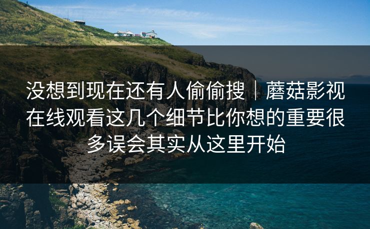 没想到现在还有人偷偷搜｜蘑菇影视在线观看这几个细节比你想的重要很多误会其实从这里开始